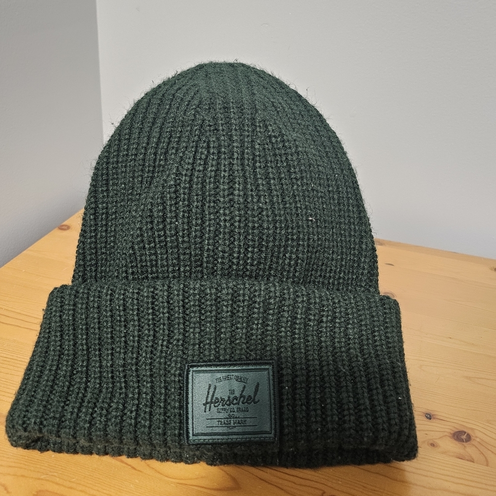 Herschel Supply Company Forest Green Ribbed Cuff Beanie